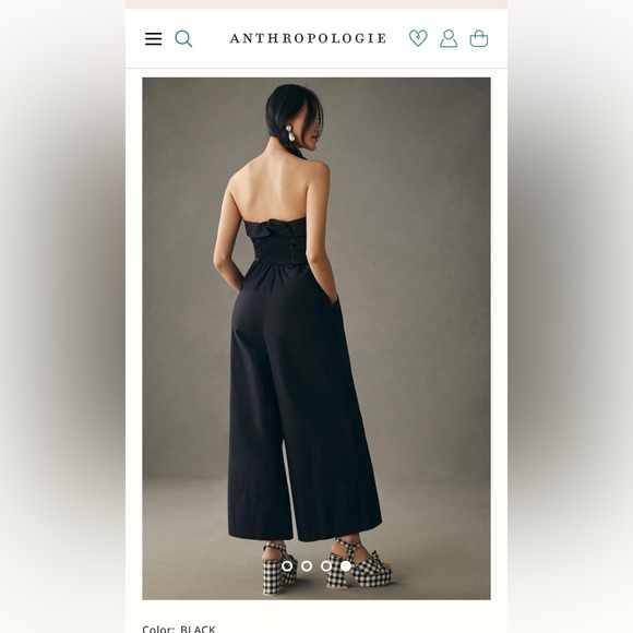 Maeve Button down Wide leg Jumpsuit - Picture 4 of 5